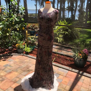 Bellville Sassoon Mullany Beaded Couture Gown Prom Vintage Wedding Gala